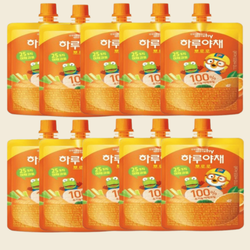 하루야채 뽀로로 110ml 55kcal 10개입, 10개, 야채 과일맛