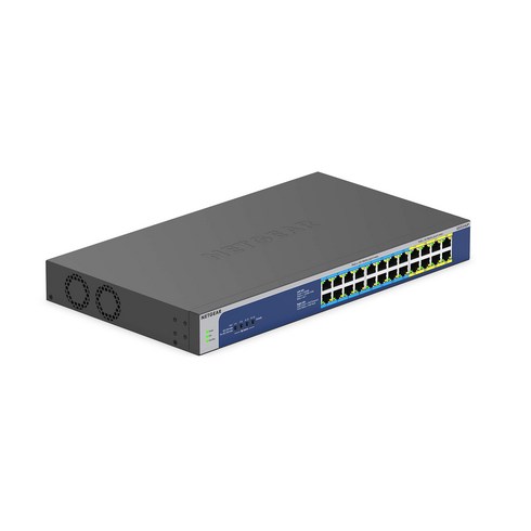 NETGEAR PoE++PoE+ (480W) GS524UP 스위칭 허브 24포트 기가비트 금속 케이스 랙 마운트 구성 불필요