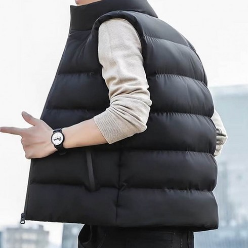 [YKC] 남자 베이직 도톰 패딩 클래식 조끼 웰론 베스트 기본핏 겨울