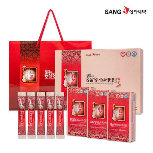 상아제약 6년근 고려 홍삼정 데일리타임 + 쇼핑백, 10ml, 1개