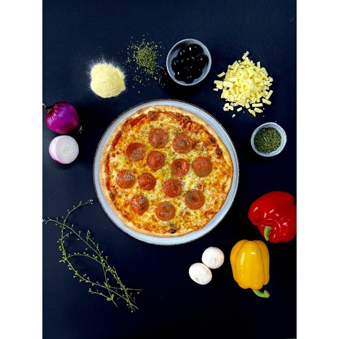 피자밀키트 - 피자밀키트/ 3판 피자(10분 완성)/ 콤비네이션 페퍼로니 마르게리타 구성 기본구성, 800g, 1개