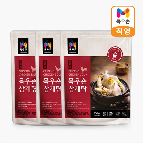 목우촌 풍미 삼계탕 1kg x 7팩  총 7kg - 목우촌 삼계탕, 850g, 3개