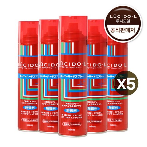 밍크스프레이 - 루시도엘 헤어스프레이 슈퍼하드 293ml, 5개
