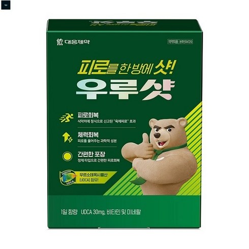 남편선물 - 대웅제약 우루샷 피로회복 멀티 비타민 UDCA 포함, 30정, 2개