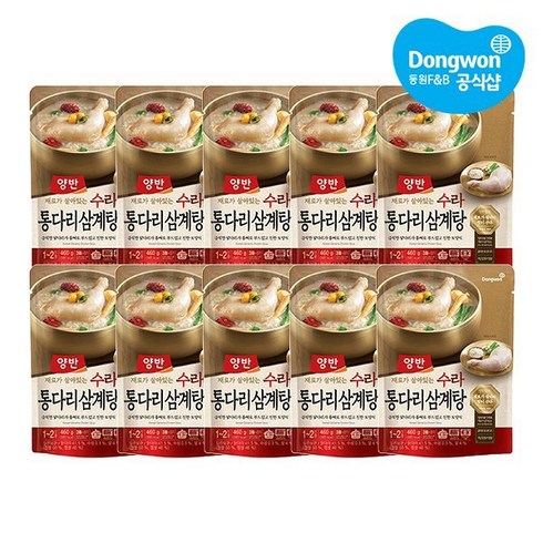 인생삼계탕  1200g x 8팩 - 동원 [동원] 양반 수라 통다리 삼계탕460g x10봉, 460g, 10개