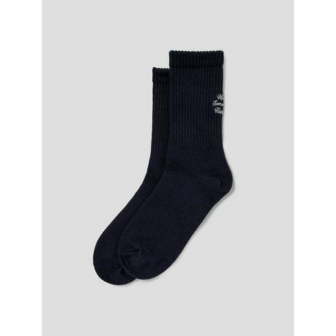 [에잇세컨즈] 스몰 백 레터링 양말 네이비 (1941KTWYLR)