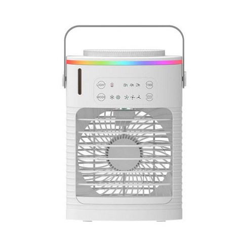 휴대용 미니 에어컨 선풍기 수냉 방 사무실용 모바일, 02 WHITE