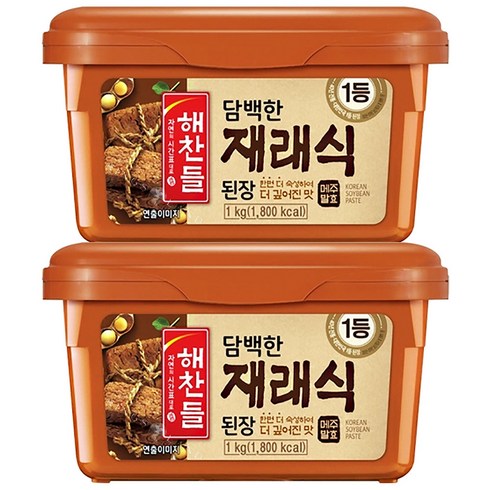 재래식 된장, 1kg, 2개