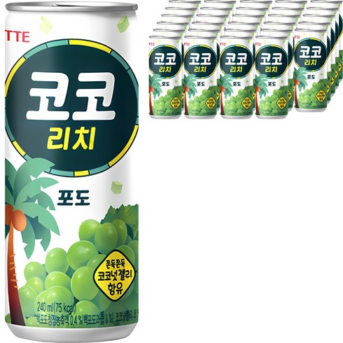 코코랑 - 롯데칠성음료 코코 리치 포도, 240ml, 30개