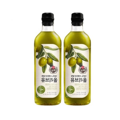 올리브유 CJ제일제당 900ml, 2개