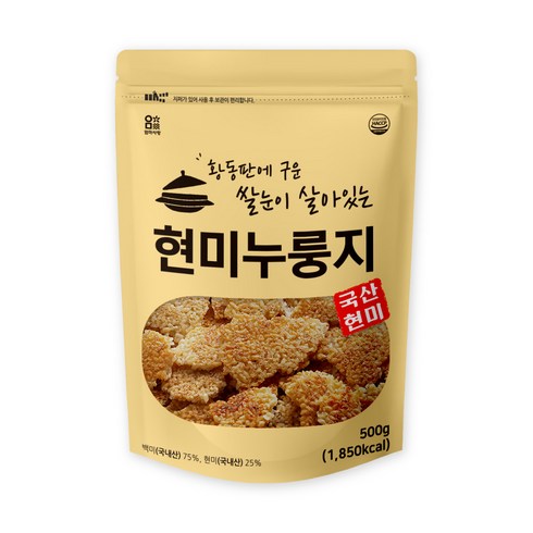 엄마사랑 한끼든든 현미누룽지, 500g, 6개