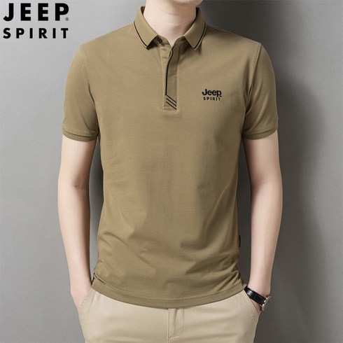 Jeep 남성 24 SUMMER COOL SORONA 반팔 티셔츠 4종 - 지프 스피릿 남자 반팔 티셔츠 비즈니스 반팔티 여름 새로운 옷깃 캐쥬얼 느슨하고 멋있는 패션 디자인 티셔츠 29180