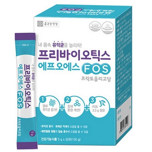 종근당건강 프리바이오틱스 FOS 프락토올리고당 30포 6박스(총6개월분), 150g, 6개