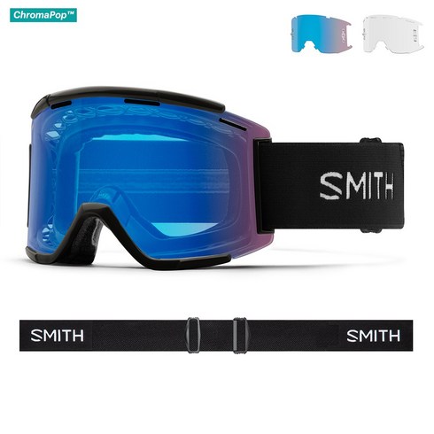 2023년 가성비 최고 스미스스쿼드xl - SMITH Squad XL MTB 스미스 스쿼드 XL 엠티비 산악 자전거 고글 Black 블랙 크로마팝 콘트라스트 로즈 플래쉬 + 클리어 (렌즈 2장), 단품