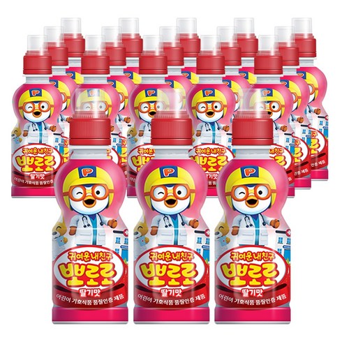 팔도 뽀로로음료수 딸기, 48개, 235ml, 48개