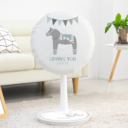 다샵 벽걸이 선풍기커버 패브릭, 포니랜드