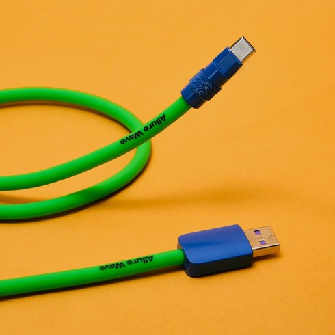 얼루어웨이브 실리콘 초고속 충전 케이블 USB to C, 1개, 150cm, 그린