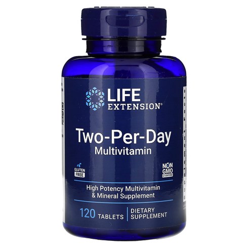 Life Extension 라이프익스텐션 투퍼데이 Two-Per-Day Tablets 타블렛 120정, 120개