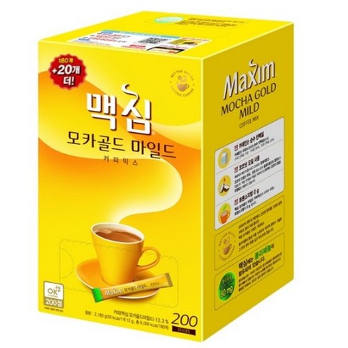 [맥심]모카골드 마일드 400t, 200개, 5개