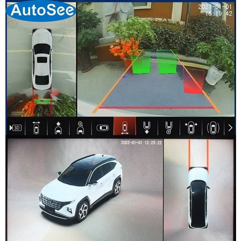 어라운드뷰가격 - 어라운드뷰 시공 정장 오리지널 OEM 모니터 수 2021 현대 투싼 자동차 360 도 카메라 조류 눈 파노라마 레이더 센서 주차
