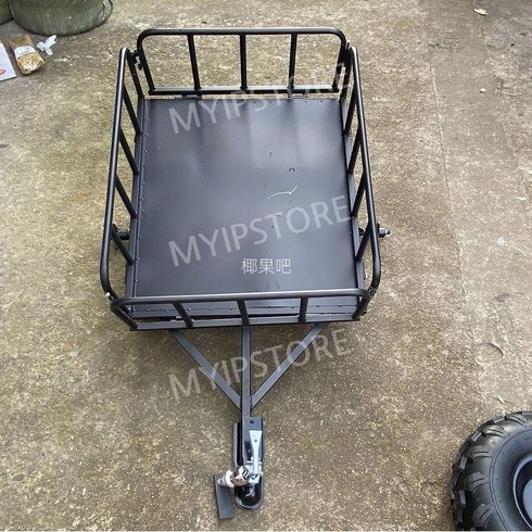 사발이 ATV 트레일러 버킷 화물 륜 적재함 타이어 카트 바이크, 볼 헤드 트랙션이 있는 견인 버킷 세트