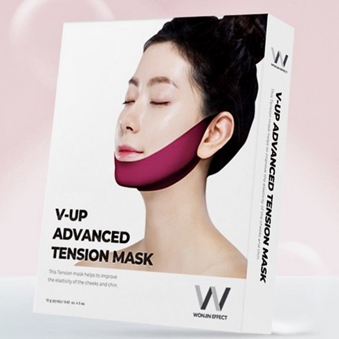 Wonjin Effect 원진이펙트 V-UP ADVANCED TENSION MASK 브이 업 어드밴스드 텐션 마스크 5매, 5개, 상세페이지 참조