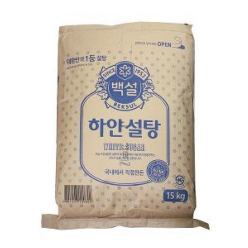 2023년 가성비 최고 설탕15kg - 백설탕 백설 15K 정백당 흰설탕 백설탕 포대, 1개, 15kg