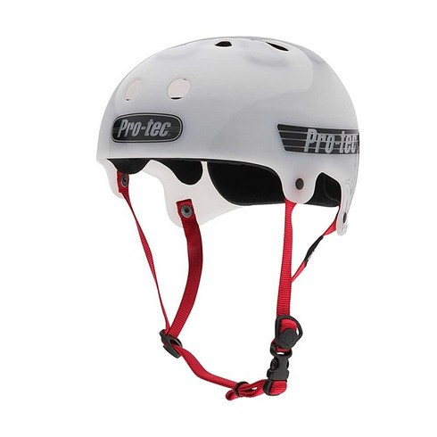 Pro-Tec 클래식 버키 스케이트 및 바이크 헬멧 라지 반투명 화이트