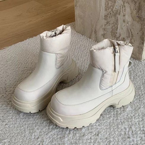 기모 스키부츠 여성 가을 겨울 방수 패딩 부츠 도톰 앵클 부츠