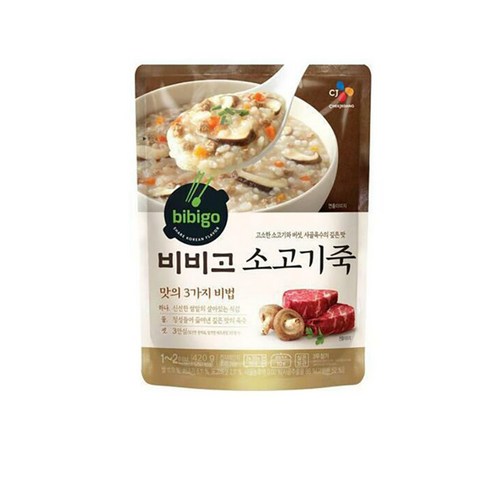 비비고 소고기죽, 420g, 14개