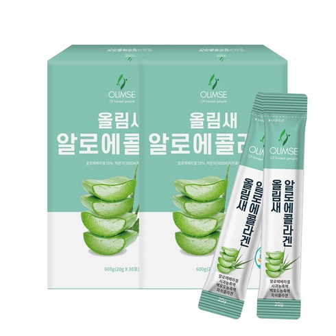 올림새 알로에콜라겐 젤리스틱 20g x 60개 저분자피쉬콜라겐, 2개, 1.2kg