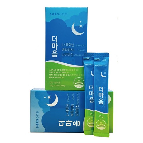 이츠원 더마음 스트레스 긴장완화 건강기능식품 액상 테아닌 L테아닌 트립토판 영양제, 10g, 20개