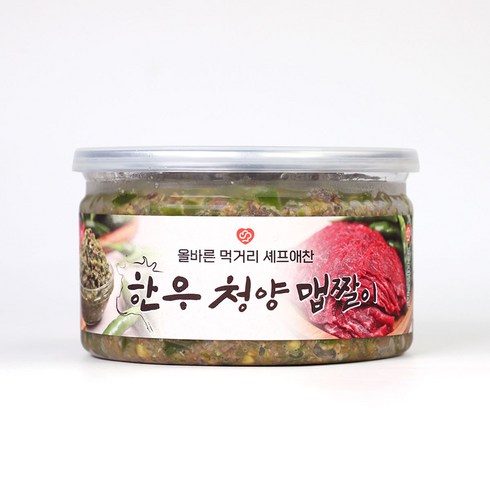 한우맵짤이 - 셰프애찬 수제 청양 한우 맵짤이 다대기 땡초장, 1개, 400g