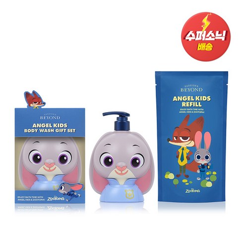 비욘드 엔젤 키즈 바디 워시 기획(주토피아 에디션)500ml 리필 증정, 단품, 500ml