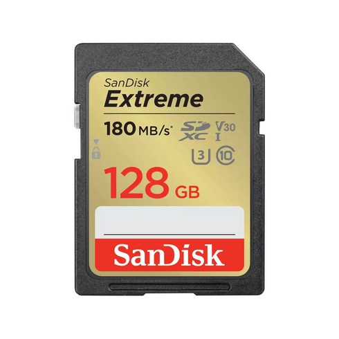 sd카드128 - 샌디스크코리아 공식인증정품 SD메모리 SDXC Extreme 익스트림 SDXVA 128GB, 1개