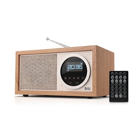 브리츠 BA-MK77 블루투스 FM 라디오수신 무선 리모콘포함 시계 알람