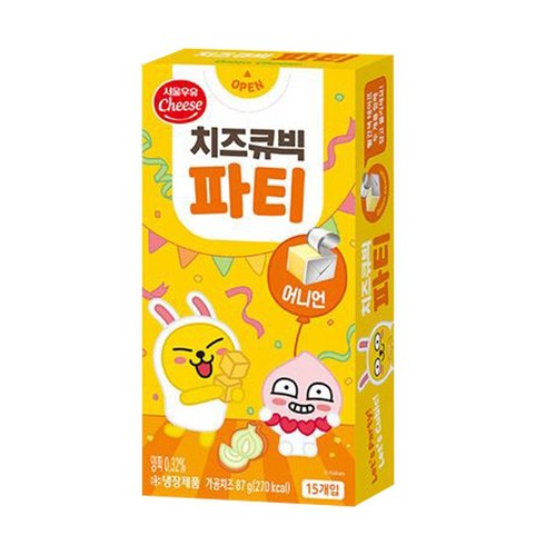 서울우유 치즈큐빅 파티 어니언 87gx6, 6개, 87g