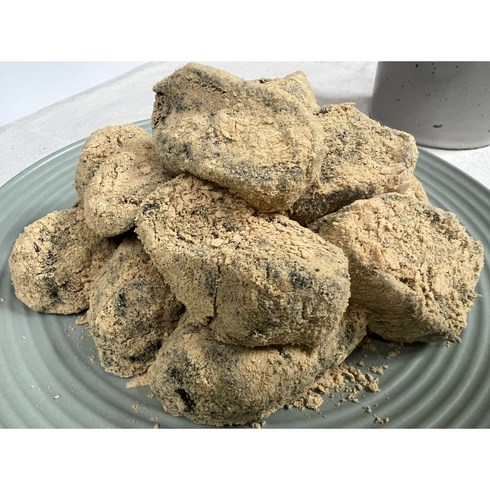 찰지는선물 진한 쑥 인절미 쑥떡 2kg 개별포장 수험생간식 아침대용 영양식 (콩고물 100g포함) 고창방앗간 제조