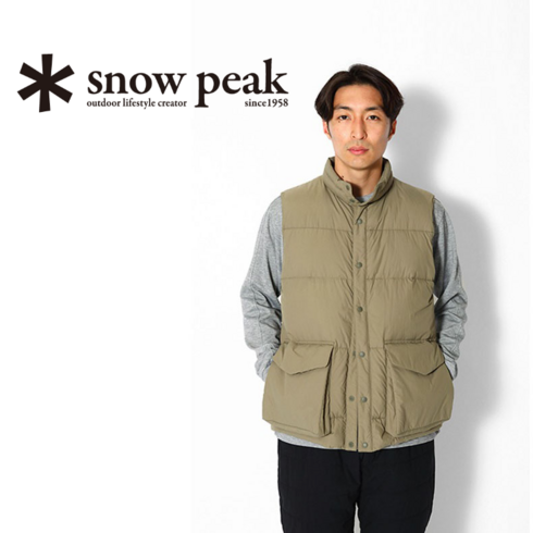 2023년 가성비 최고 스노우픽 - SNOW PEAK Green down 그린다운 패딩조끼 스노우픽