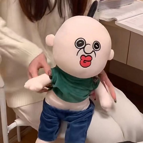 빵빵이인형 - 빵빵이 인형 뽀글이 범빵 피규어 방방이 쿠션, 빵빵 (옷은 벗을 수 있음), 70센티cm