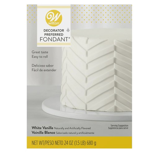 Wilton Decorator Preferred 화이트 퐁당 24온스 Wilton Decorator Preferred White Fondant 24 oz, 1개