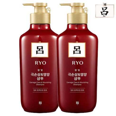 려 함빛 극손상 영양케어 샴푸, 550ml, 2개