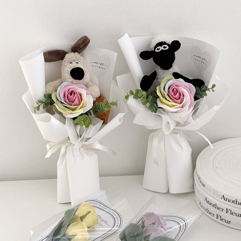 월레스와 그로밋 숀더쉽 키링 인형 꽃다발