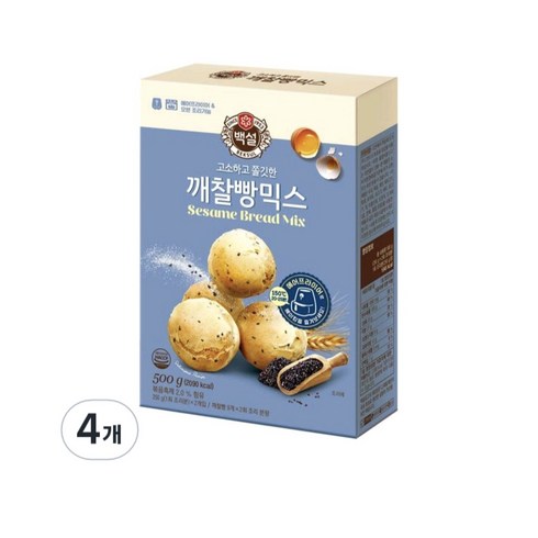 백설 깨찰빵 믹스, 250g, 4개