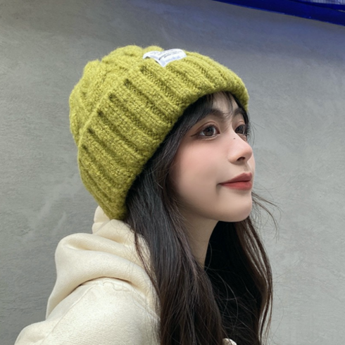 B.LUZ 겨울 꽈배기 비니 모자 따뜻한 니트 방한모자