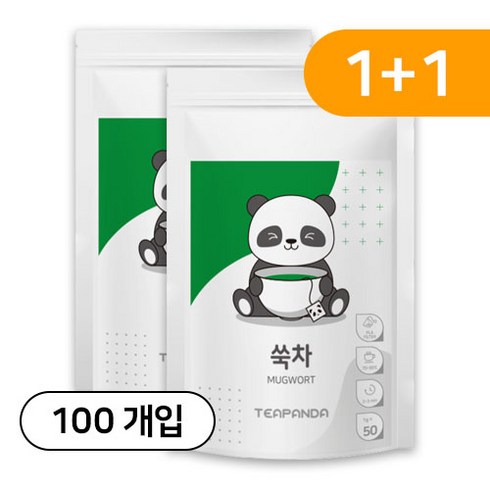 티판다 쑥차 친환경 삼각티백, 2개, 50개입, 1g