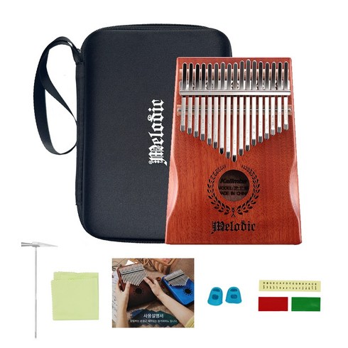 2023년 가성비 최고 칼림바 - 멜로딕 마호가니 17음계 레드브라운 칼림바+하드케이스+구성품