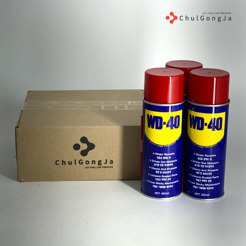 더블유코리아9월호 - 철공자 WD-40 450ml 방청 윤활제 WD40 방청제 더블유디 녹방지제, 3세트