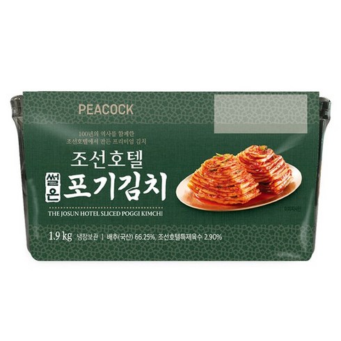 피코크김치 - [피코크] 조선호텔 썰은 포기김치 1.9kg, 1개