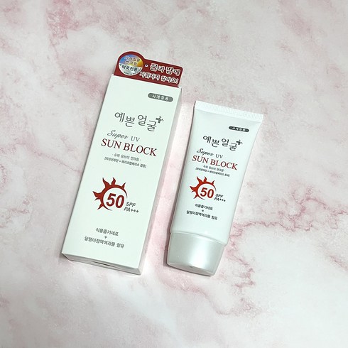 예쁜얼굴 선블록3개 SPF50+++ 메이크업베이스효과 썬크림, 3개, 50ml